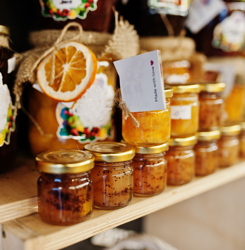 店内に並ぶジャム