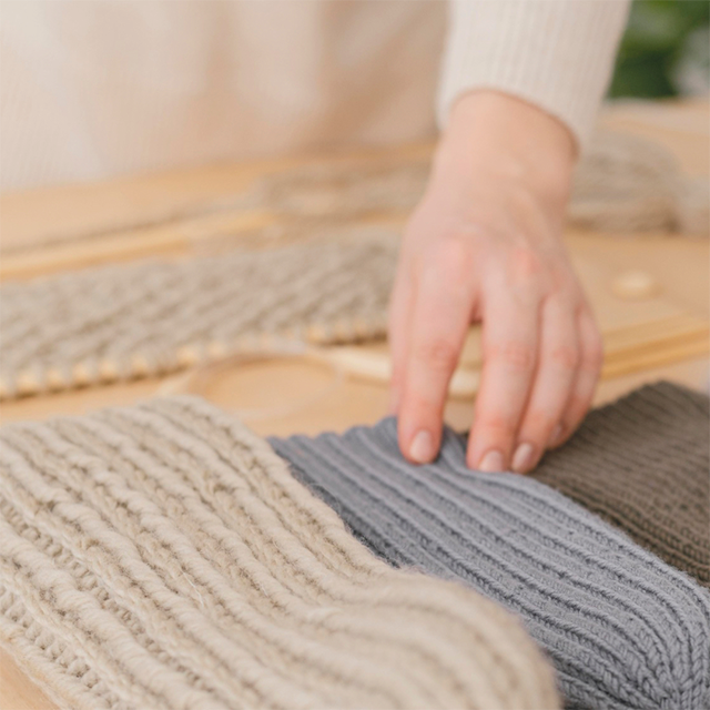 手編みのニット帽